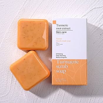 Nature Handmade Turmeric Scrub Soap - 140g - Image 2
