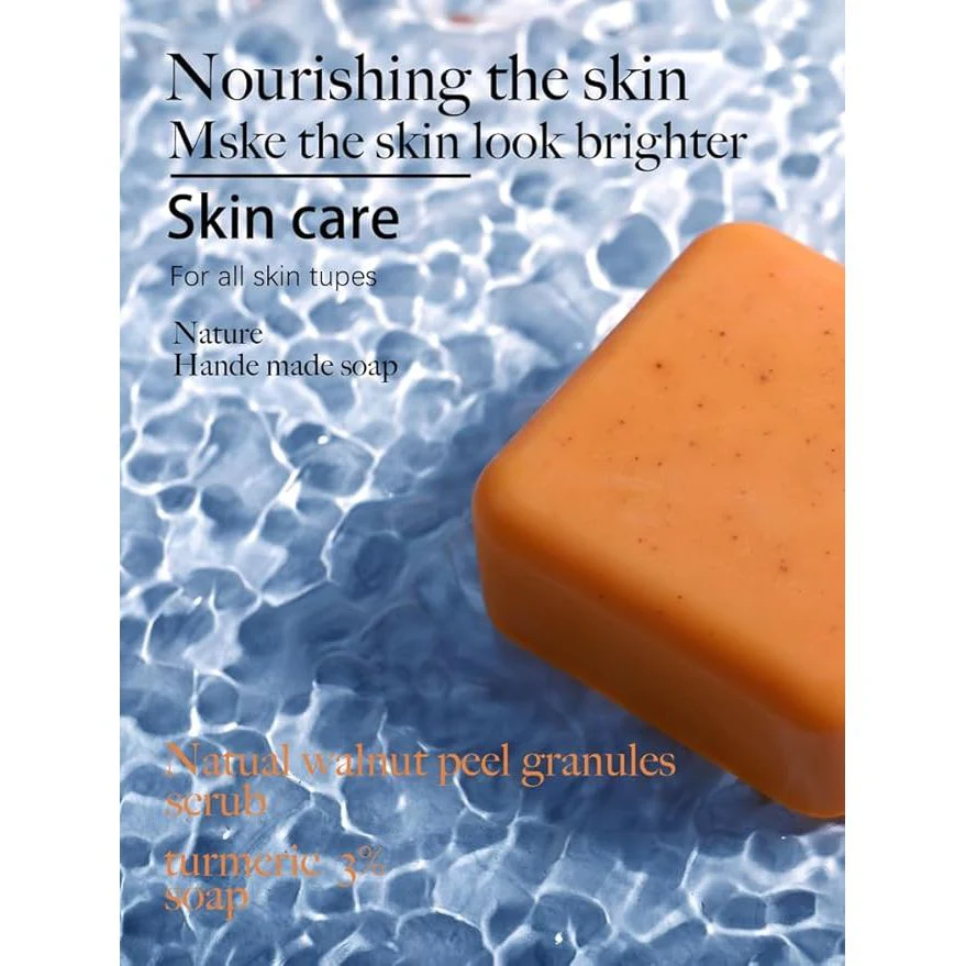 Nature Handmade Turmeric Scrub Soap - 140g - Image 7