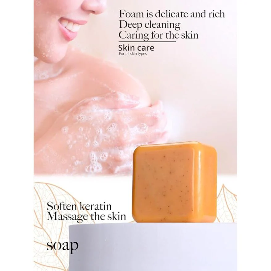 Nature Handmade Turmeric Scrub Soap - 140g - Image 8