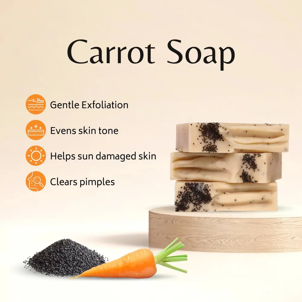 3 Days No Taches Lemon and Carrot Soap – 80g - Image 4