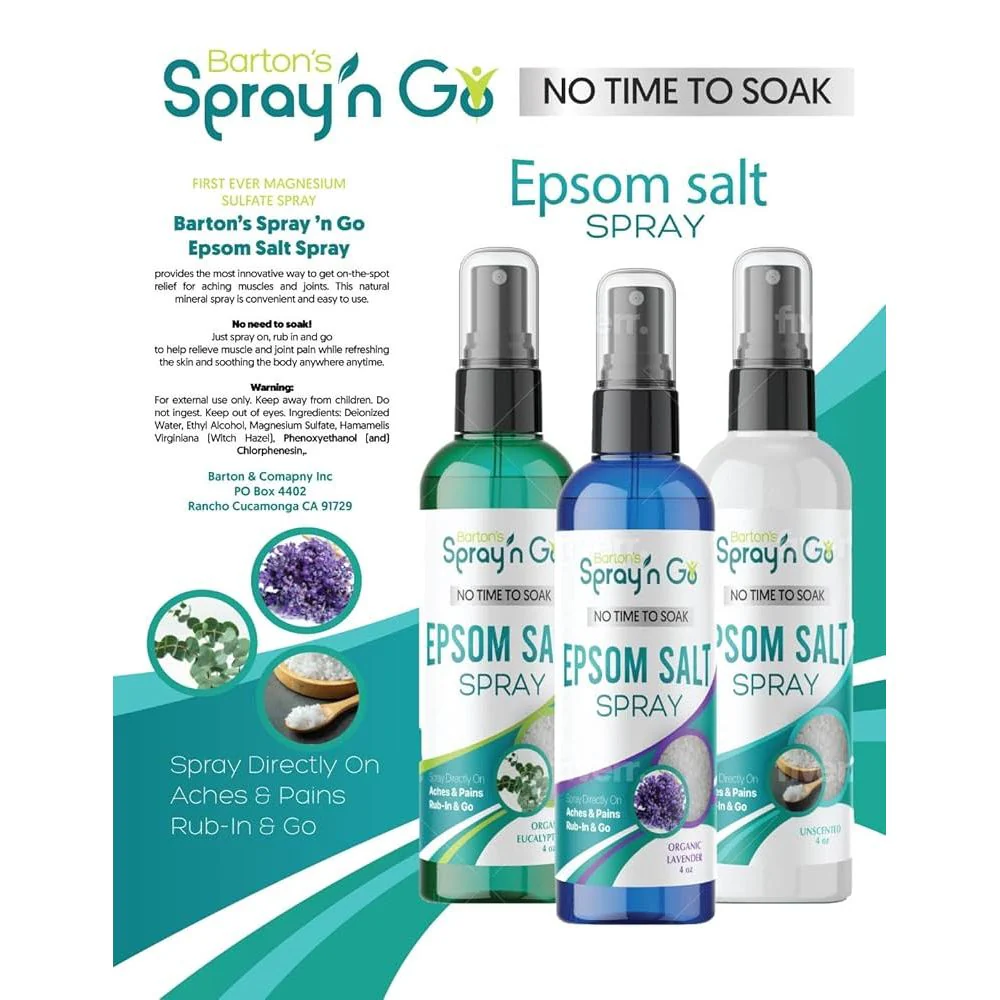Barton’s Spray n Go Epsom Salt Spray - 4oz - Image 2