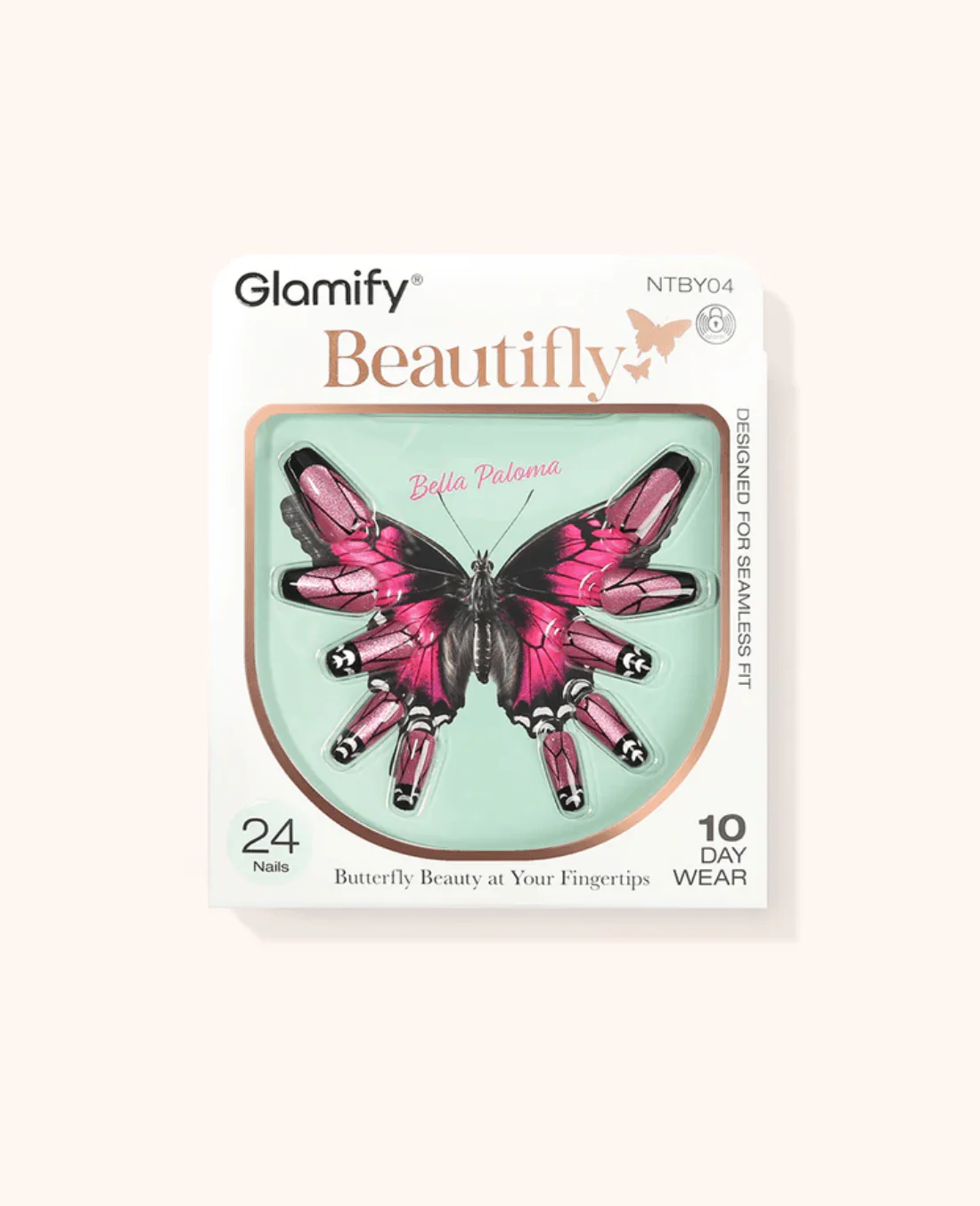 Absolute New York Beautifly Press-On Nails - Coffin Medium - Image 10
