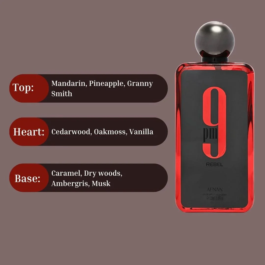 Afnan 9PM Rebel Eau de Parfum Spray β 3.4oz - Image 6