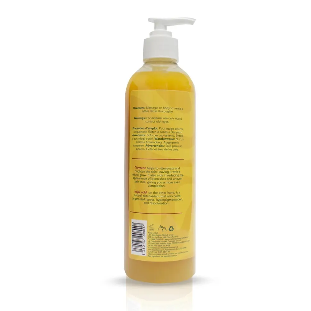 African Black Liquid Soap with Turmeric – 500ml - Image 2