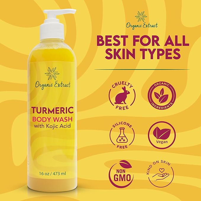African Black Liquid Soap with Turmeric – 500ml - Image 4