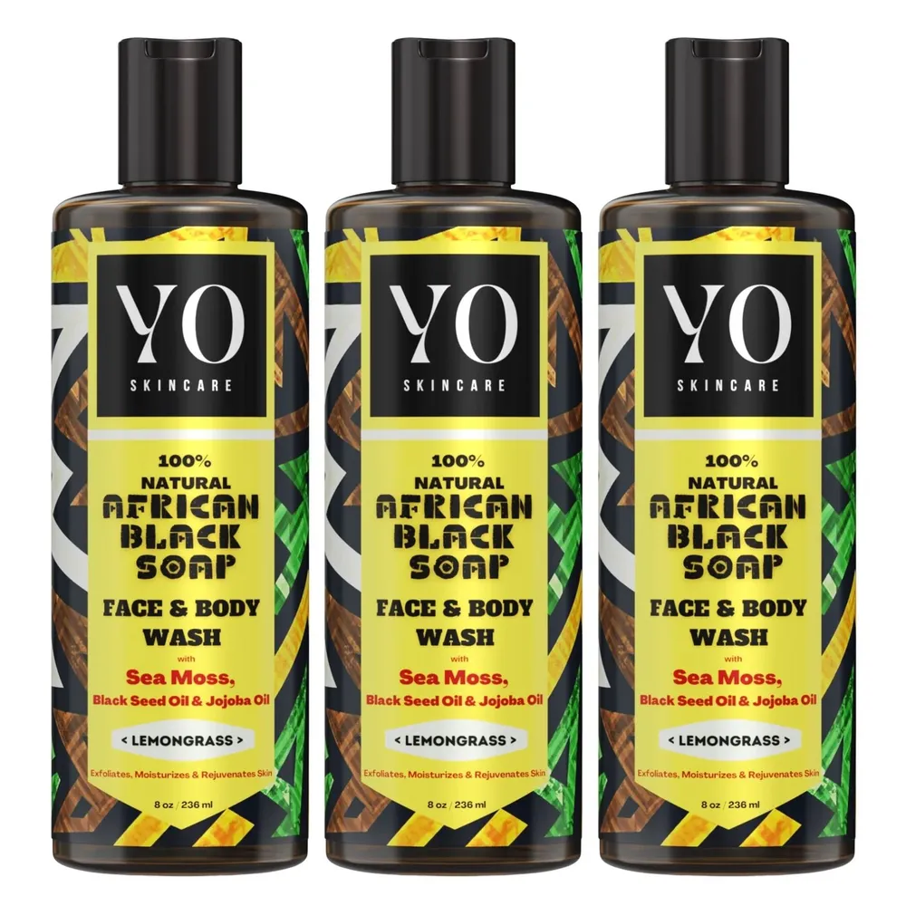 African Black Soap w/ Sea Moss, Black Seed & Jojoba – 8 oz