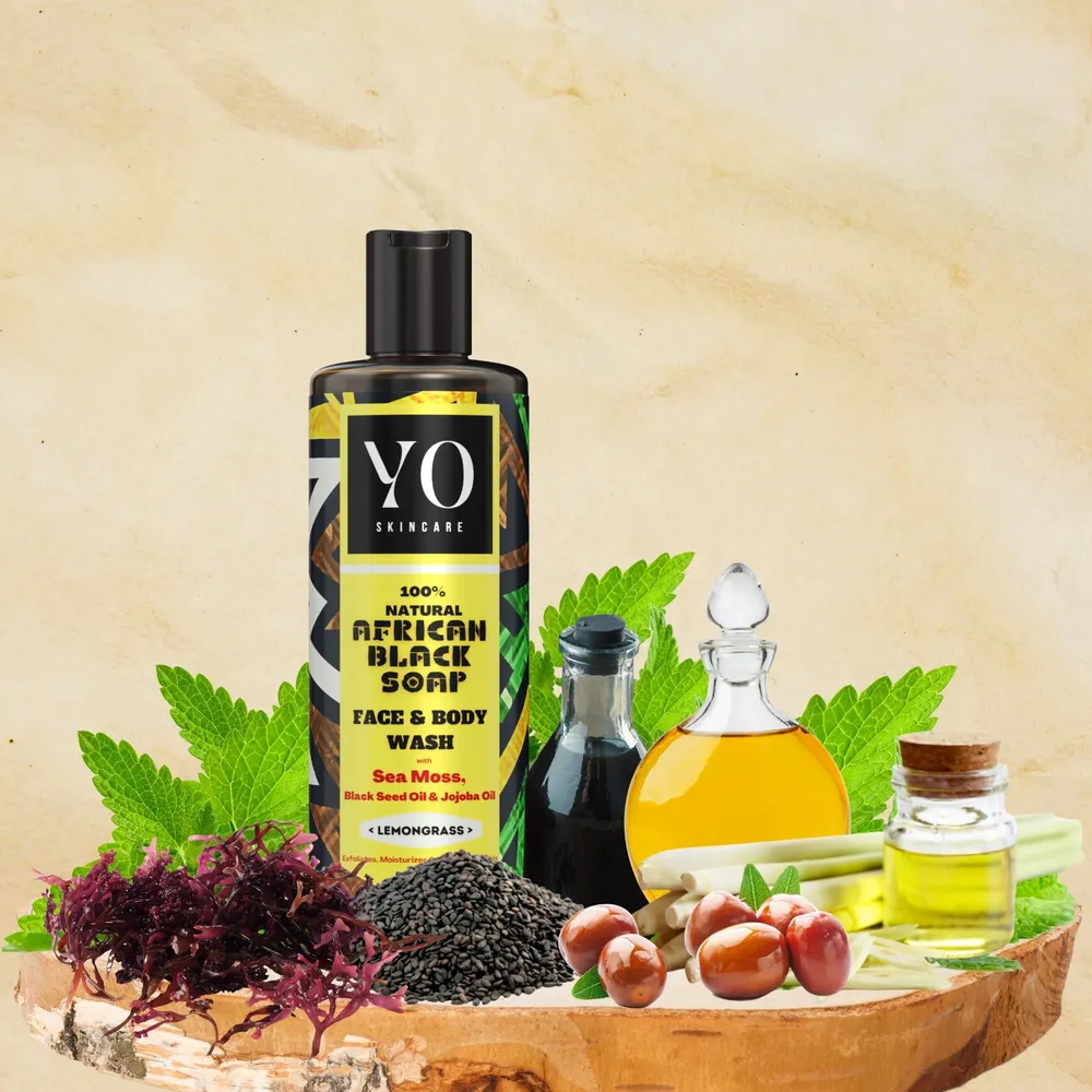 African Black Soap w/ Sea Moss, Black Seed & Jojoba – 8 oz - Image 2