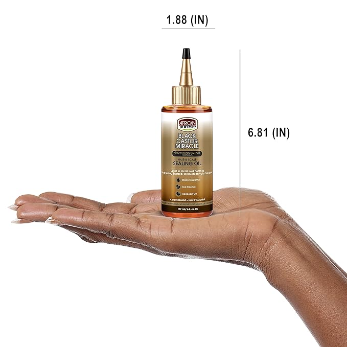African Pride Black Castor Miracle Hair and Scalp Sealing Oil - 6 oz - Image 4