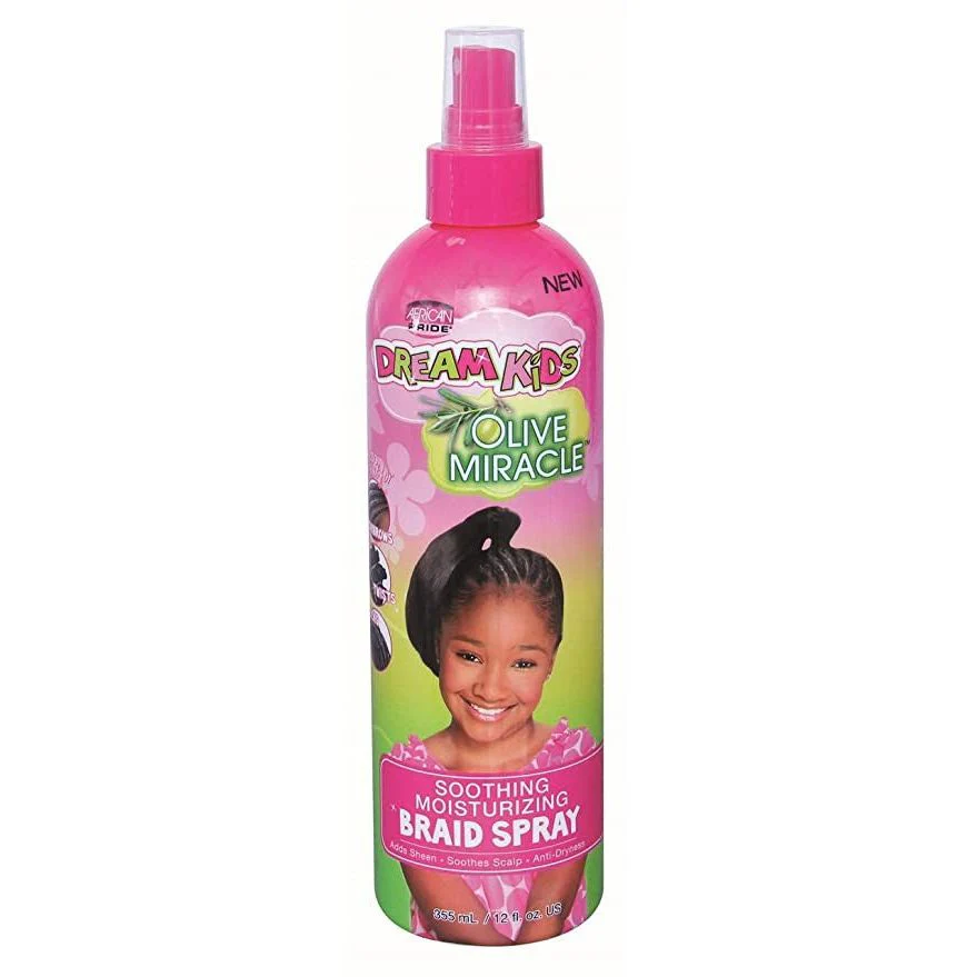 African Pride Dream Kids Olive Miracle Braid Spray – 12oz