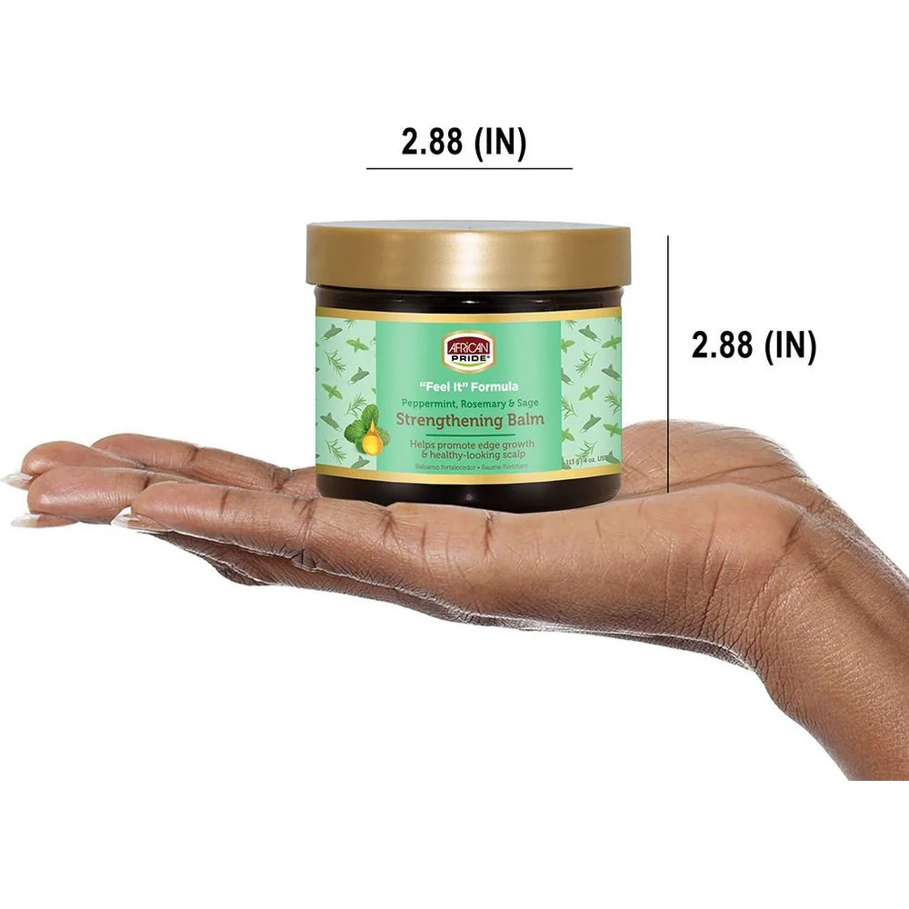 African Pride FEEL IT Strengthening Balm β Herbal Scalp & Hair Treatment β 4 oz - Image 7