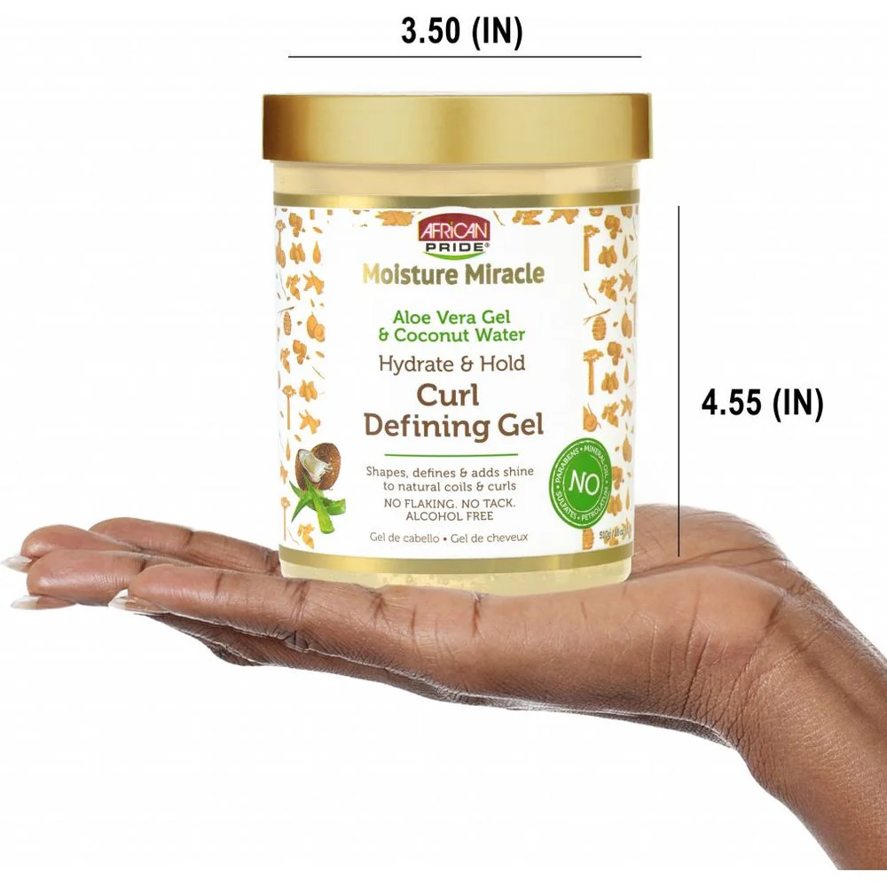 African Pride Moisture Miracle Aloe & Coconut Water Curl Defining Gel – 18 oz - Image 6