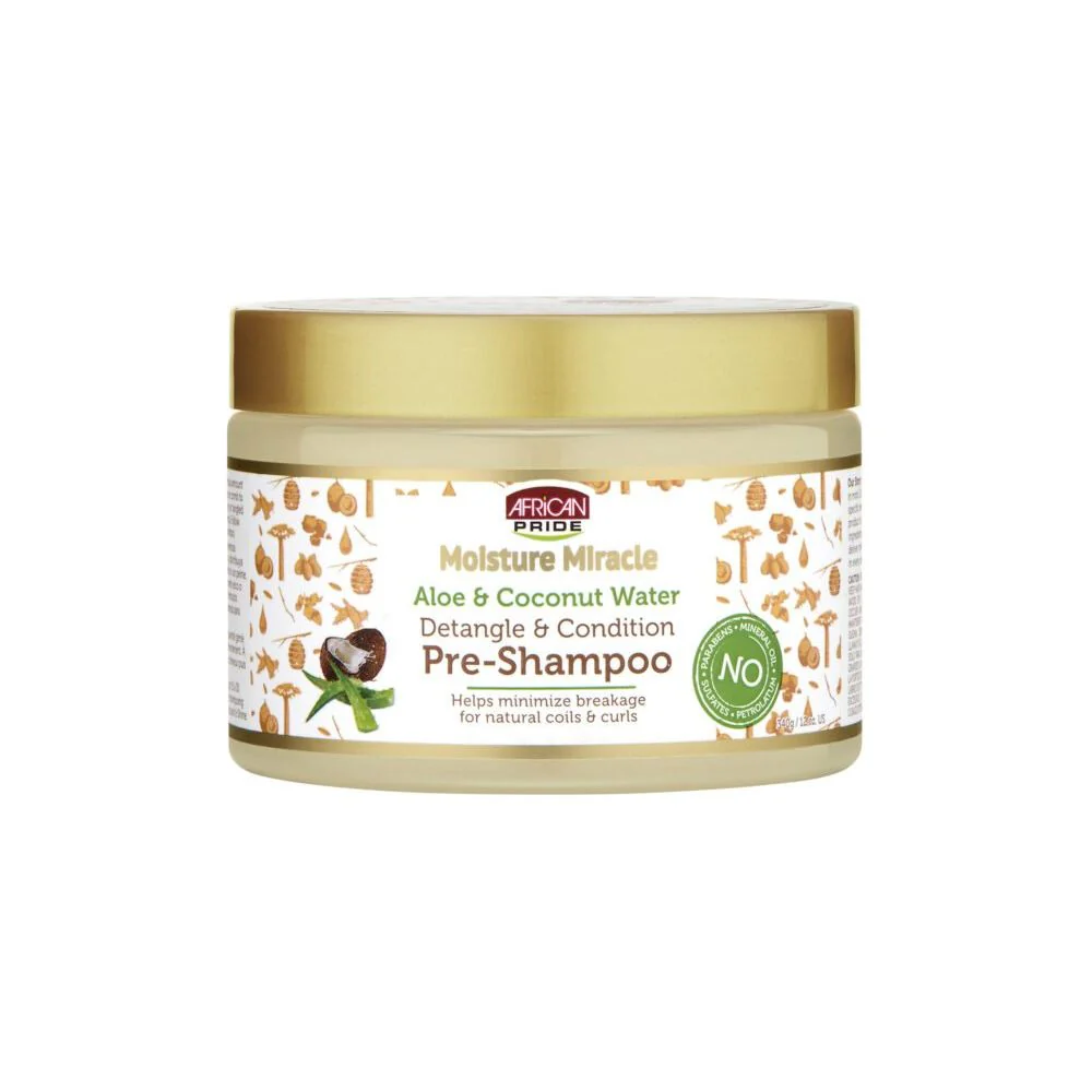 African Pride Moisture Miracle Aloe and Coconut Water Pre-Shampoo - 12 oz