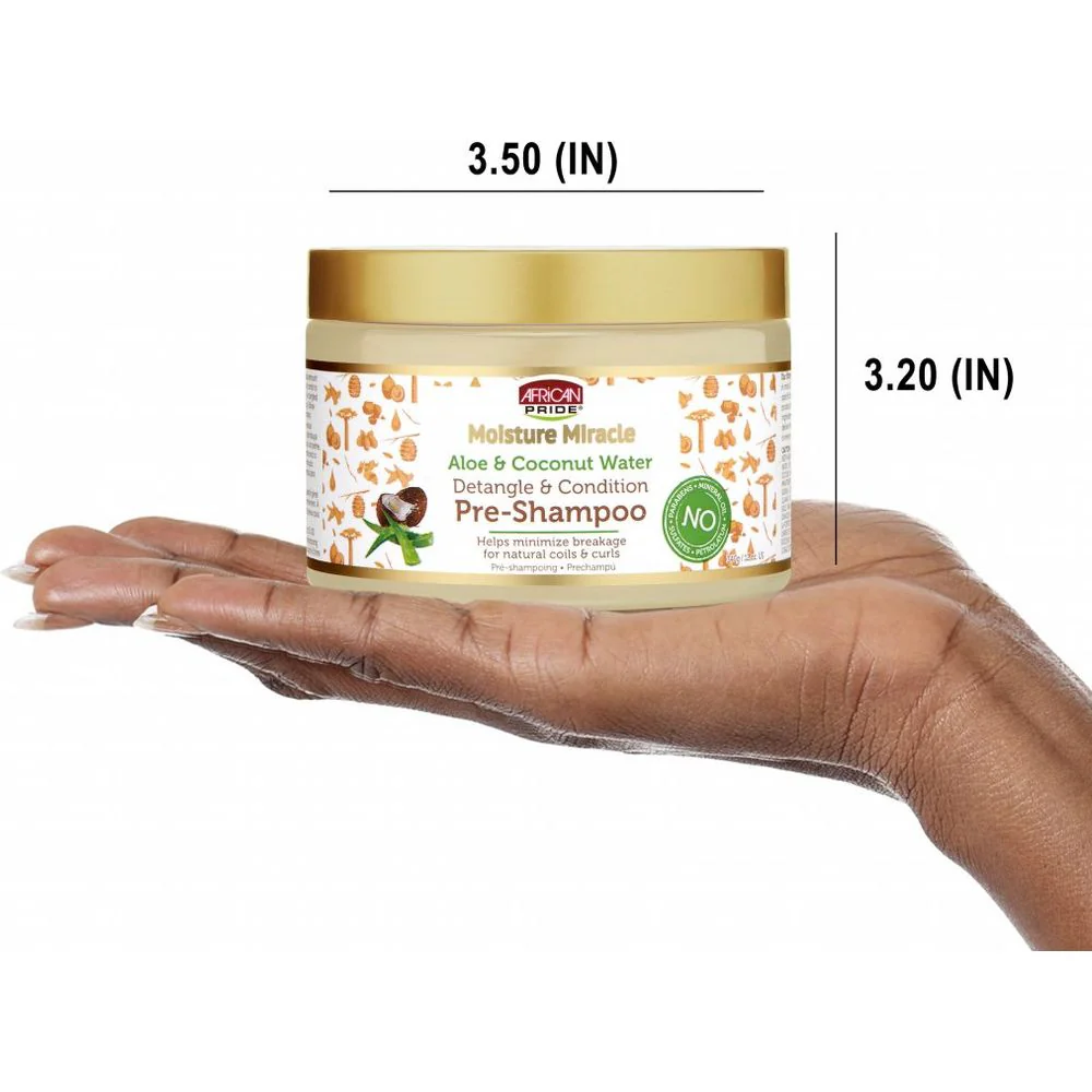 African Pride Moisture Miracle Aloe and Coconut Water Pre-Shampoo - 12 oz - Image 6