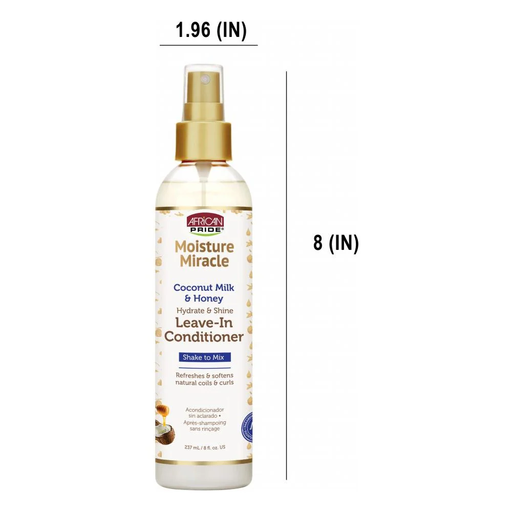 African Pride Moisture Miracle Leave-In Conditioner β Coconut Milk & Honey β 8 fl oz - Image 5
