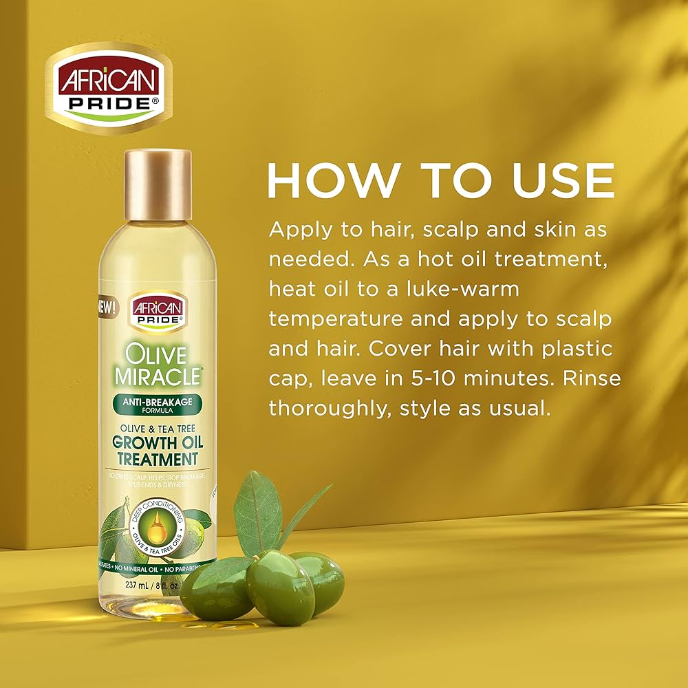 African Pride Olive Miracle Growth Oil – 8oz - Image 2