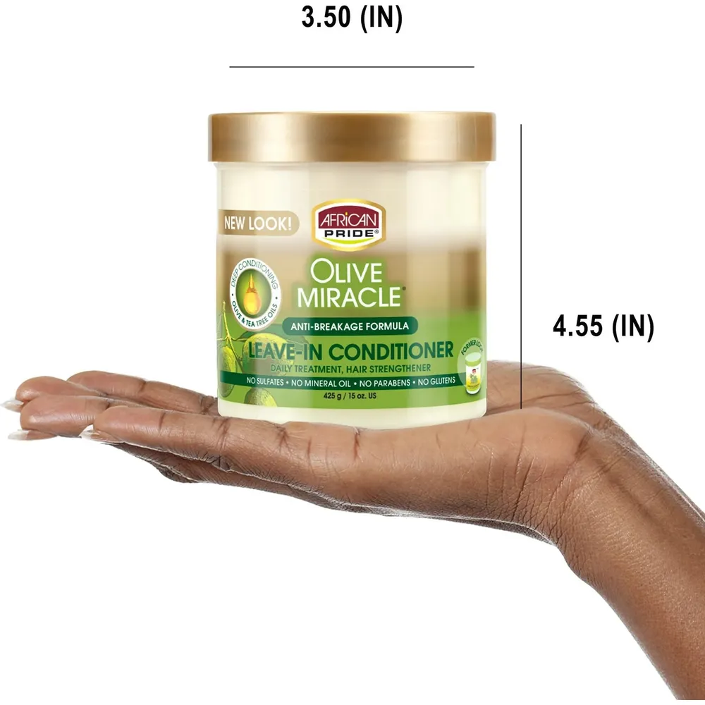 African Pride Olive Miracle Leave-In Conditioner - 12 oz and 15 oz - Image 7
