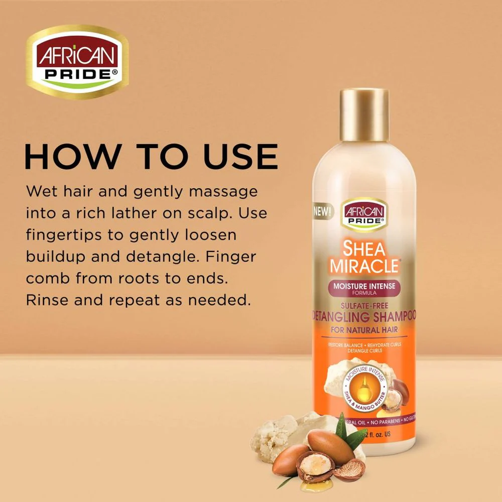 African Pride Shea Miracle Detangling Shampoo β 12 oz - Image 4