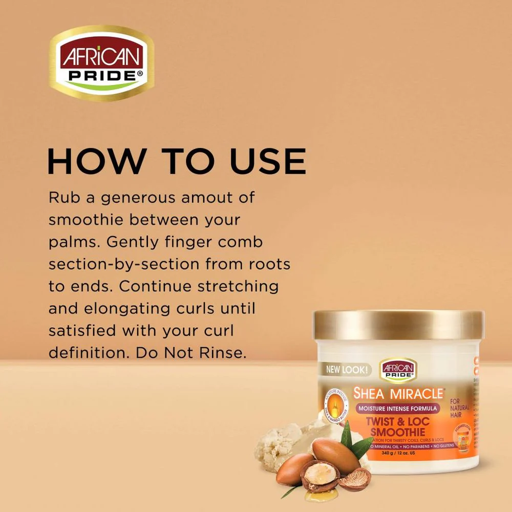 African Pride Shea Miracle Twist & Loc Smoothie – 12 oz - Image 4