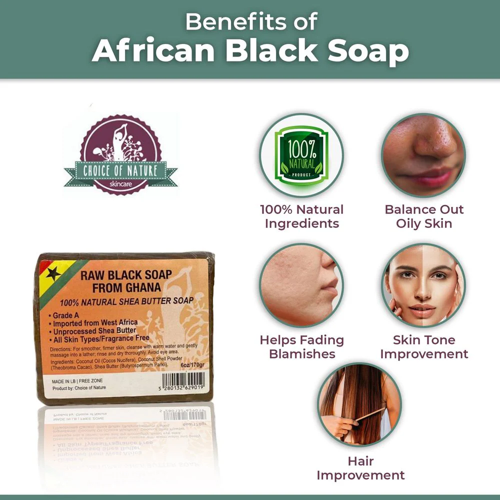 Mitchell Brands African Raw Black Soap from Ghana – 6oz - Image 2