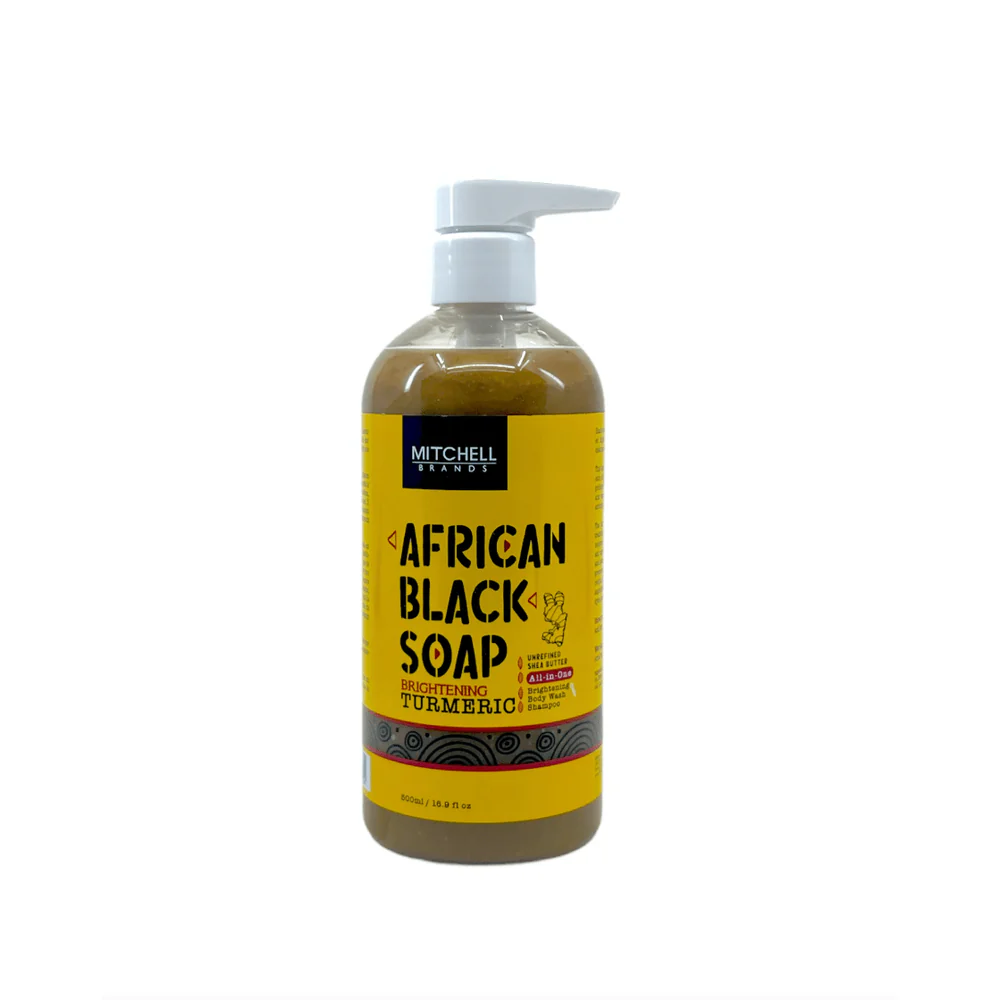 African Black Liquid Soap with Turmeric β 500ml