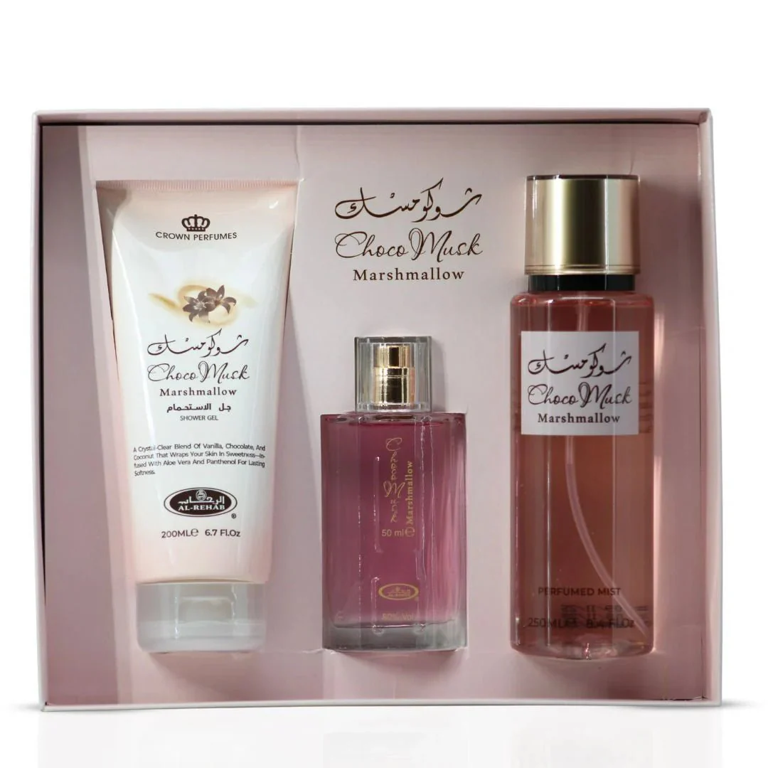Al Rehab Choco Musk 3-Piece Perfume Gift Set - Image 9
