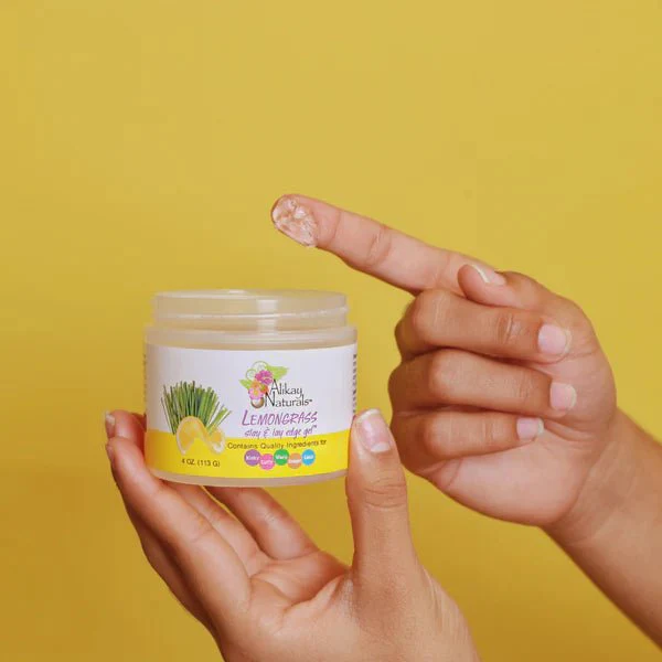 Alikay Naturals Lemongrass Slay & Lay Edge Gel 4oz - Image 3
