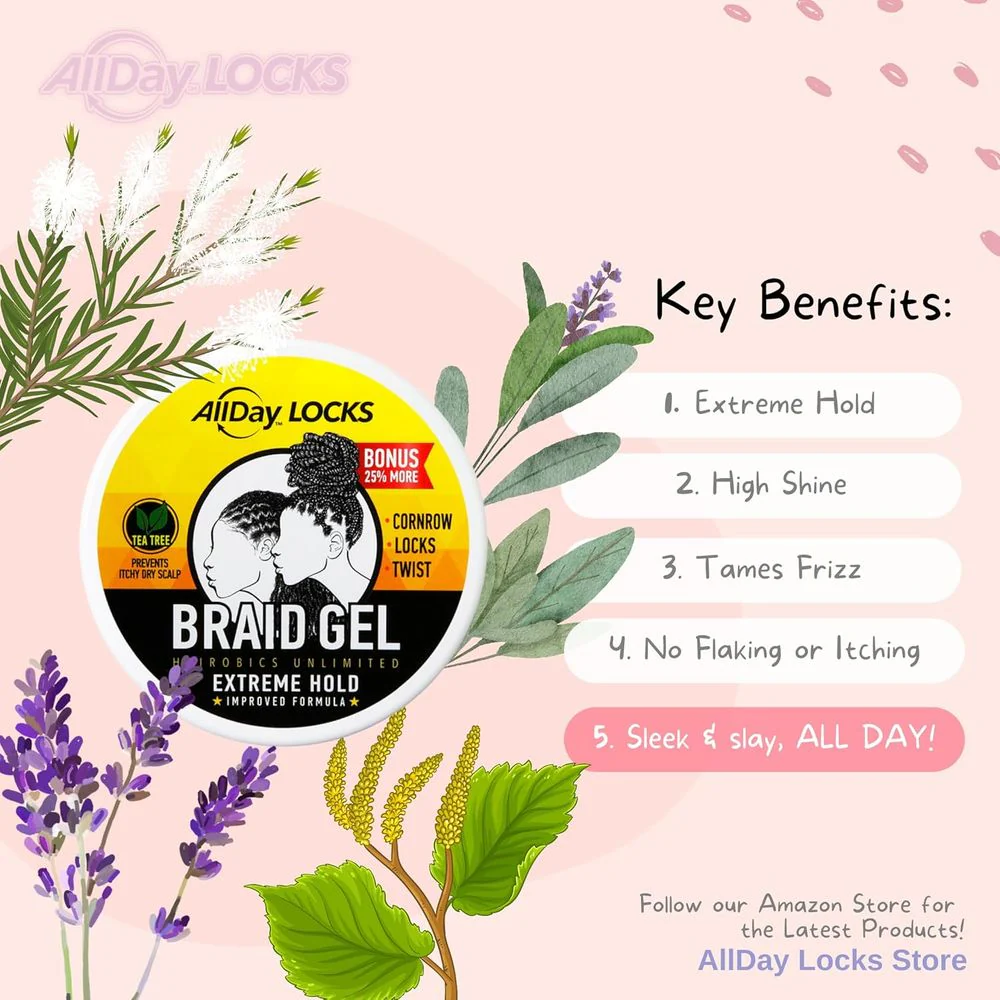 All Day Locs Braid Gel - Extreme Hold - Image 7