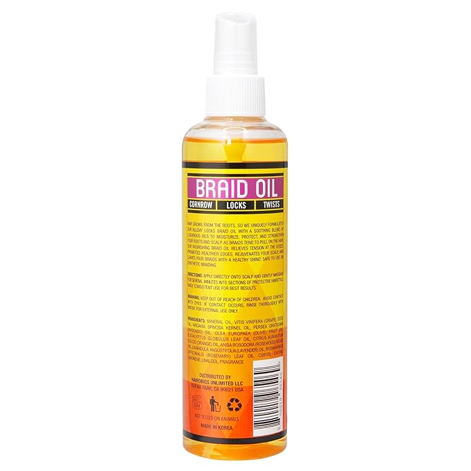 AllDay Locks Braid Oil – Moisturize & Strengthen 8oz - Image 2