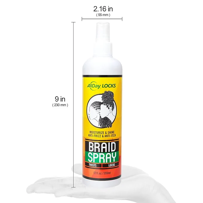 AllDay Locks Braid Spray β Itchy Scalp Relief 12oz - Image 4