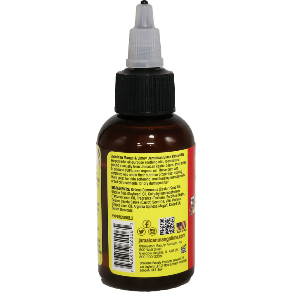 Jamaican Mango & Lime Black Castor Oil – Argan 2 oz - Image 2