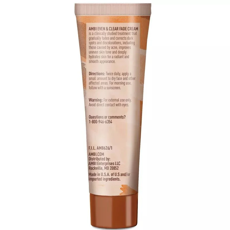 Ambi Even & Clear Fade Cream 1oz - 2 Variants - Hydroquinone-Free - Image 3