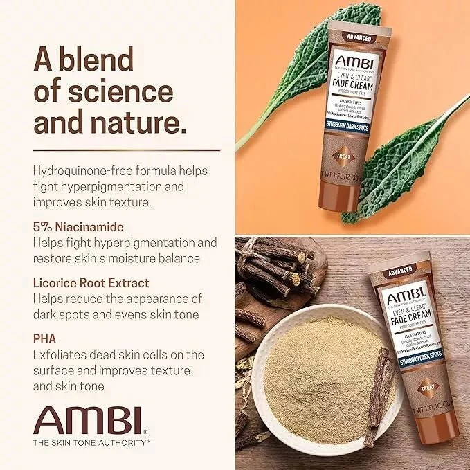 Ambi Even & Clear Fade Cream 1oz - 2 Variants - Hydroquinone-Free - Image 8