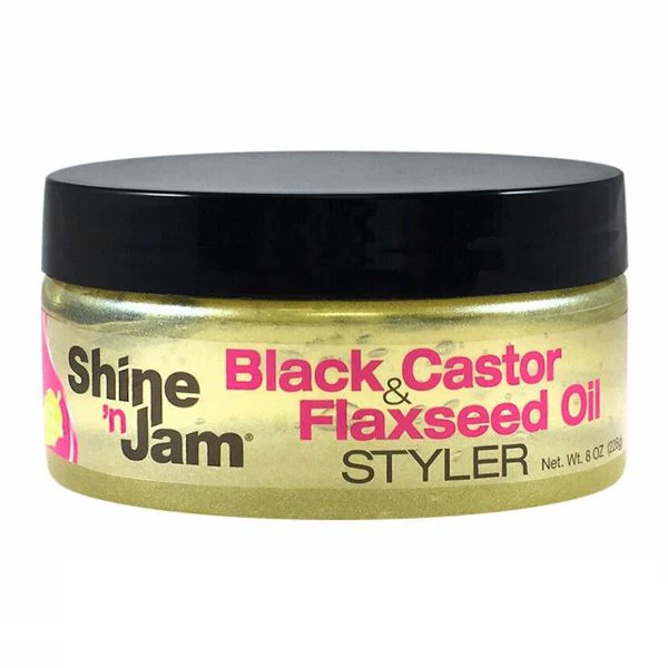 Ampro Shine ‘n Jam – Black Castor & Flaxseed Oil Styler