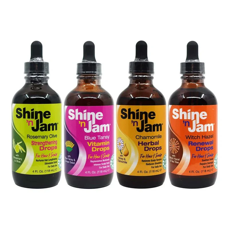Ampro Shine n Jam Hair Oil - Nourishing Scalp and Hair Treatment Drops 4 oz