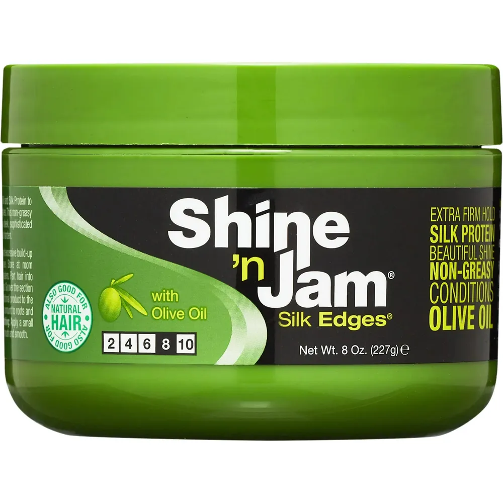 Ampro Shine-n-Jam Edges Hair Styling Gel – 8oz - Image 4