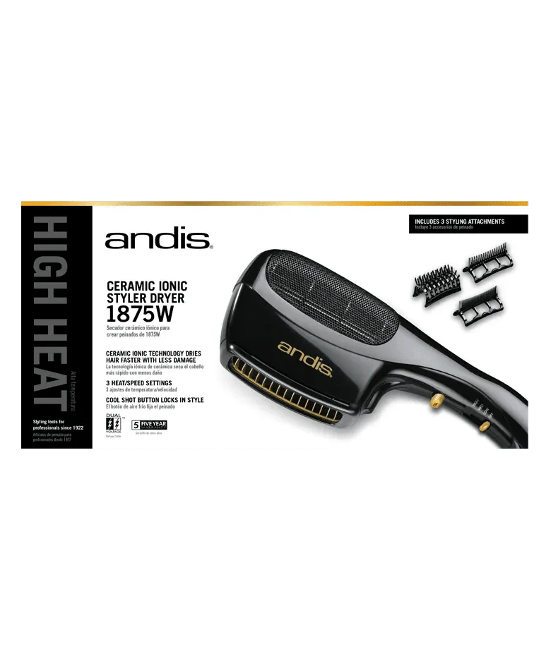 Andis Ceramic Ionic Styler Dryer 1875W – Legacy Edition - Image 3