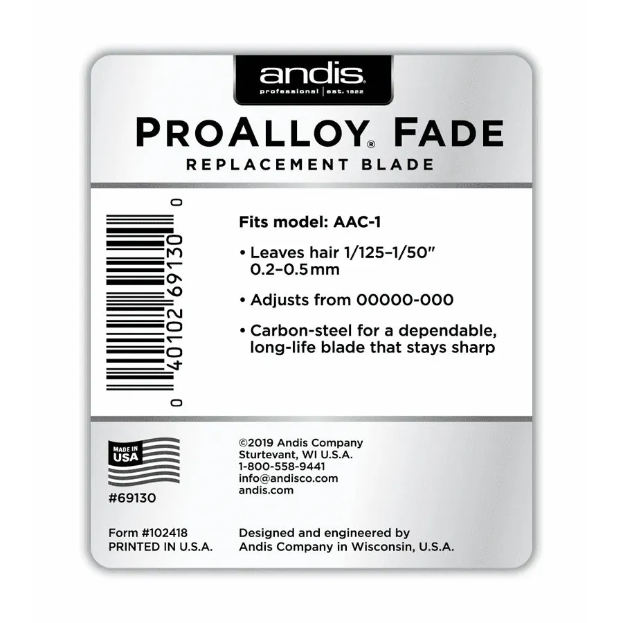 Andis Pro Alloy – Fade Replacement Blade - Image 2