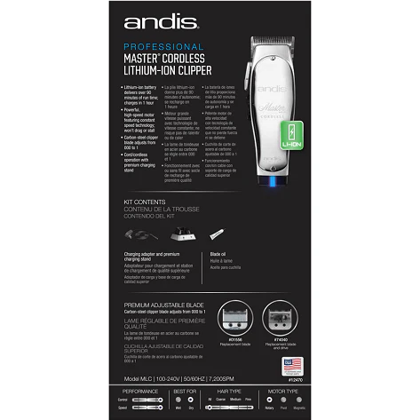 Andis Professional Master Cordless Clipper - Image 6