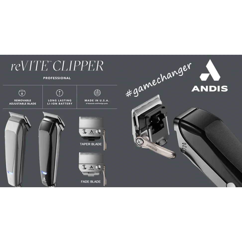 Andis reVITE Cordless Clipper Black - Image 2