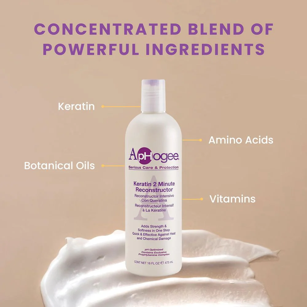 Aphogee Two Minute Intensive Keratin Reconstructor – 16oz & 8oz - Image 6