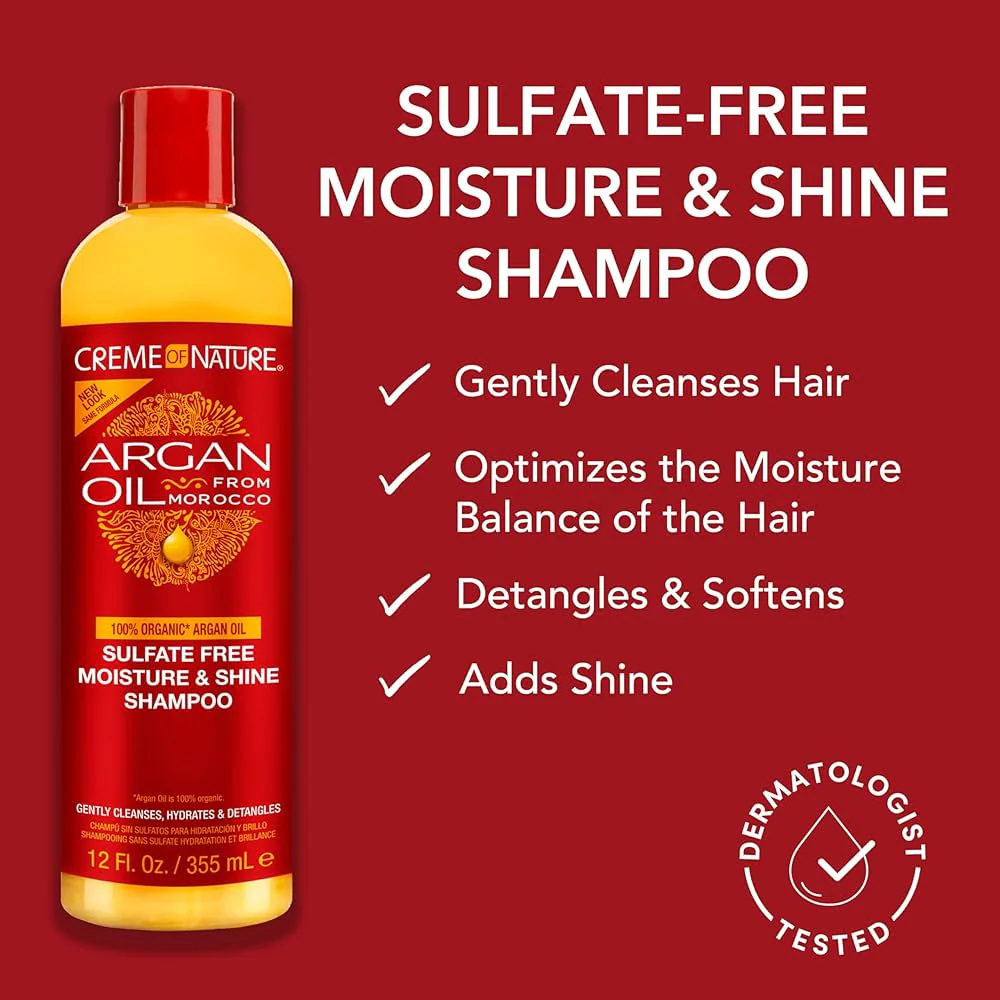 Argan Oil Moisture & Shine Shampoo & Conditioner – 12 oz - Image 4