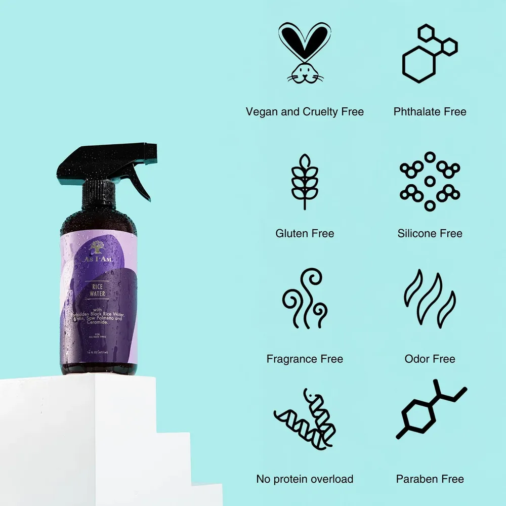 As I Am Rice Water Hair Spray – 16 fl oz - Image 7