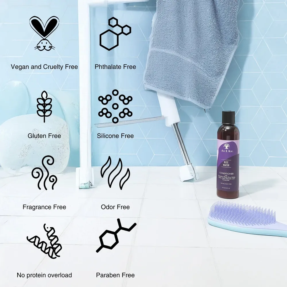 As I Am Rice Water Shampoo & Conditioner β 8 oz - Image 13