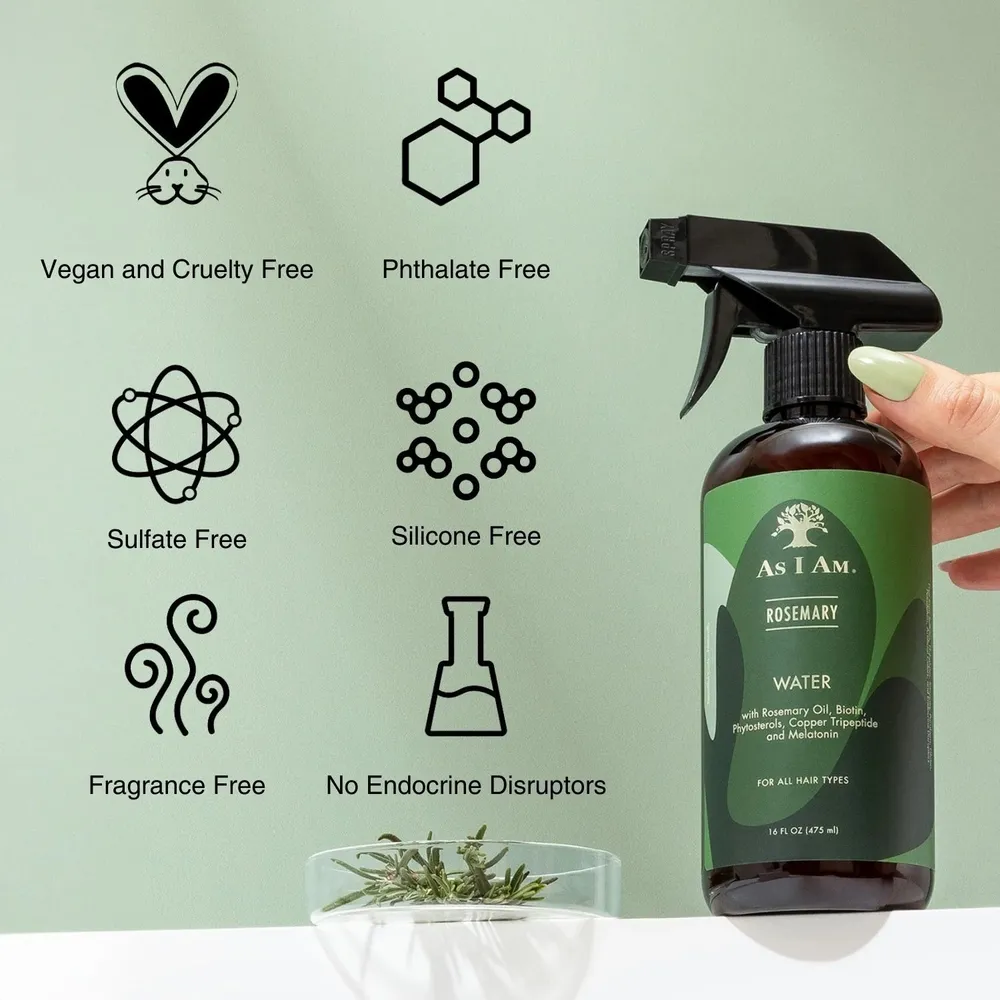 As I Am Rosemary Hair Water β 16 fl oz - Image 8