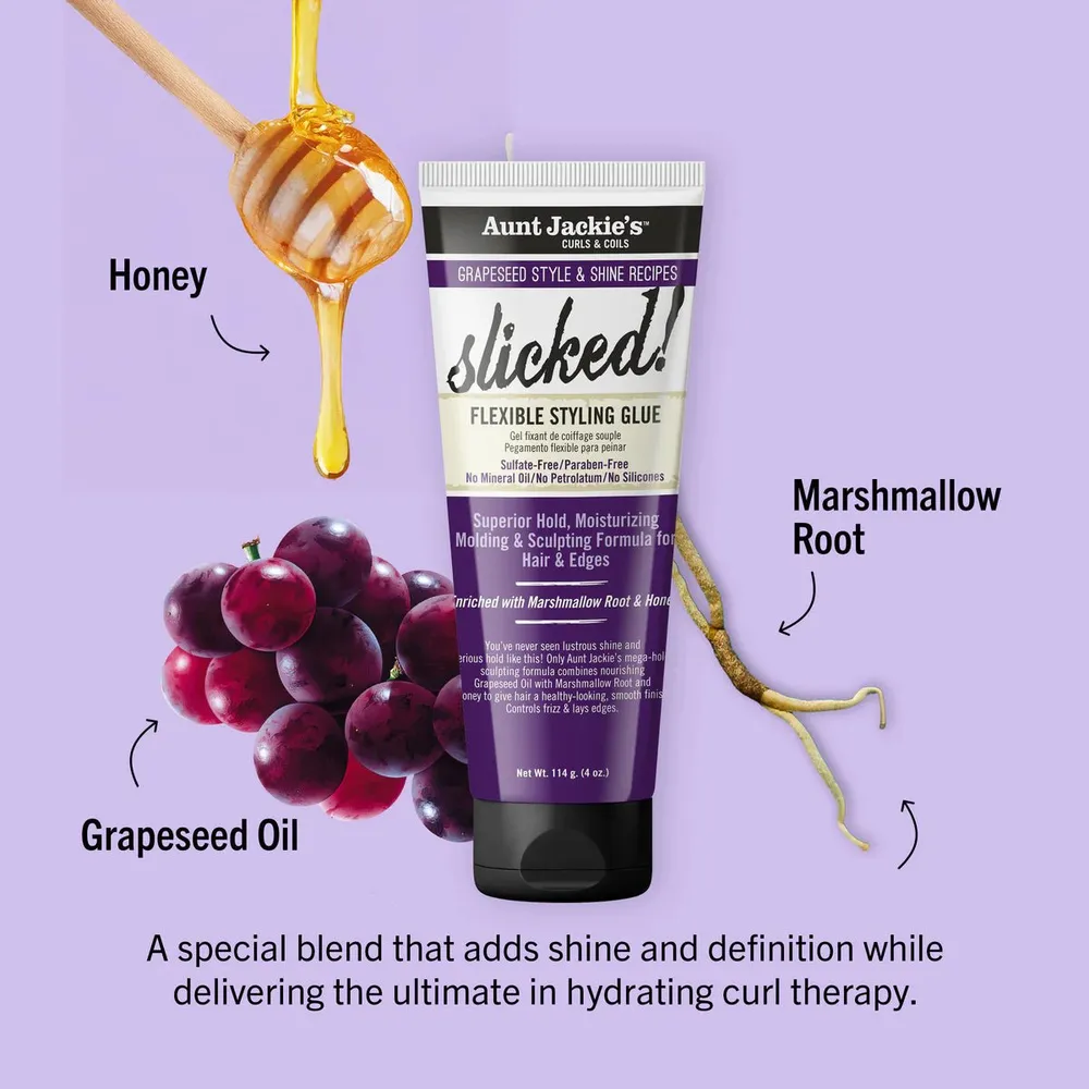 Aunt Jackie’s Grapeseed Slicked Styling Glue - 4 oz - Image 4