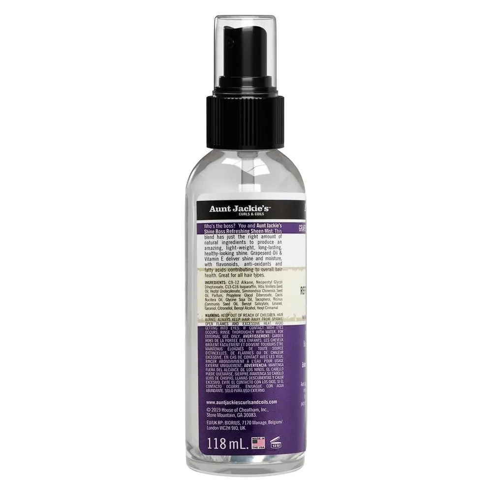 Aunt Jackie’s Grapeseed Shine Boss Sheen Mist - 4 oz - Image 3