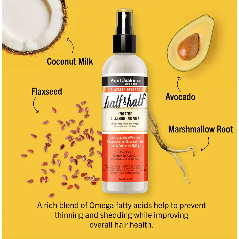 Aunt Jackie’s Flaxseed Half & Half Hydrating Hair Milk - 12 oz - Image 5