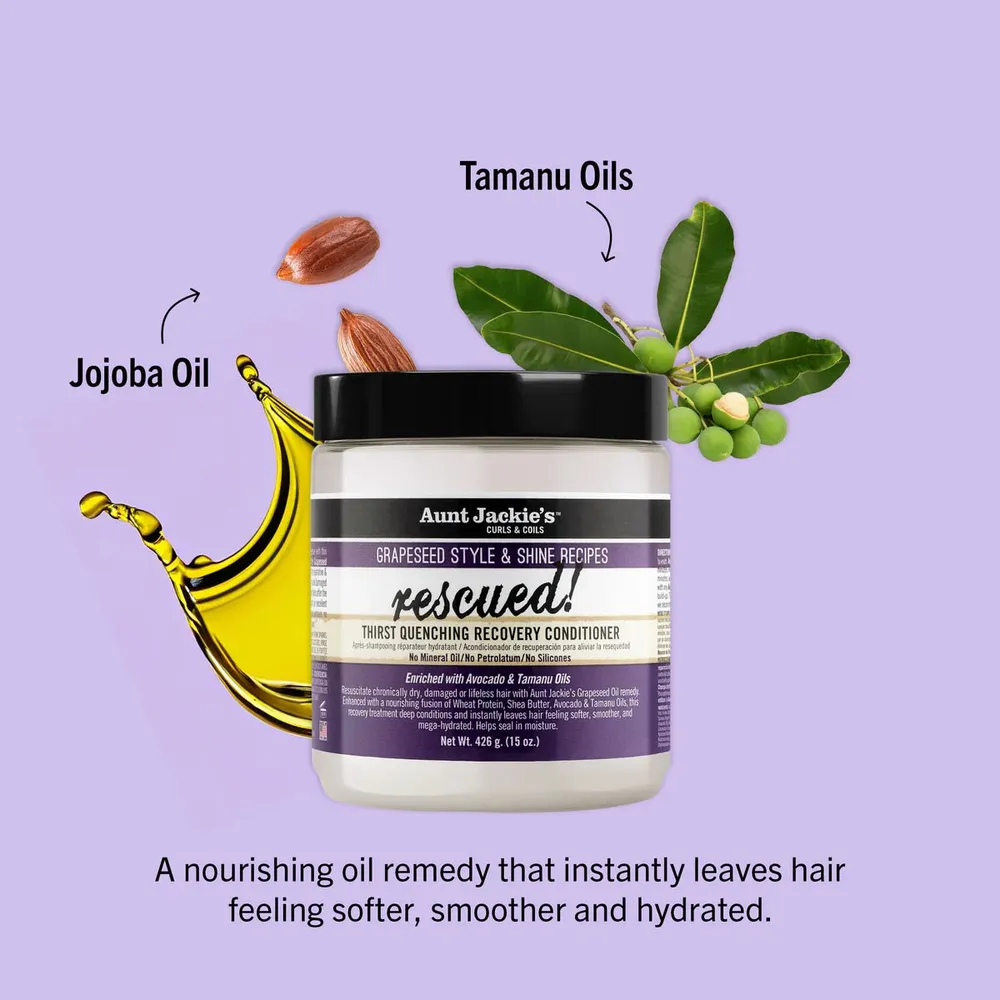 Aunt Jackie’s Grapeseed Thirst Quenching Conditioner - 15 oz - Image 4