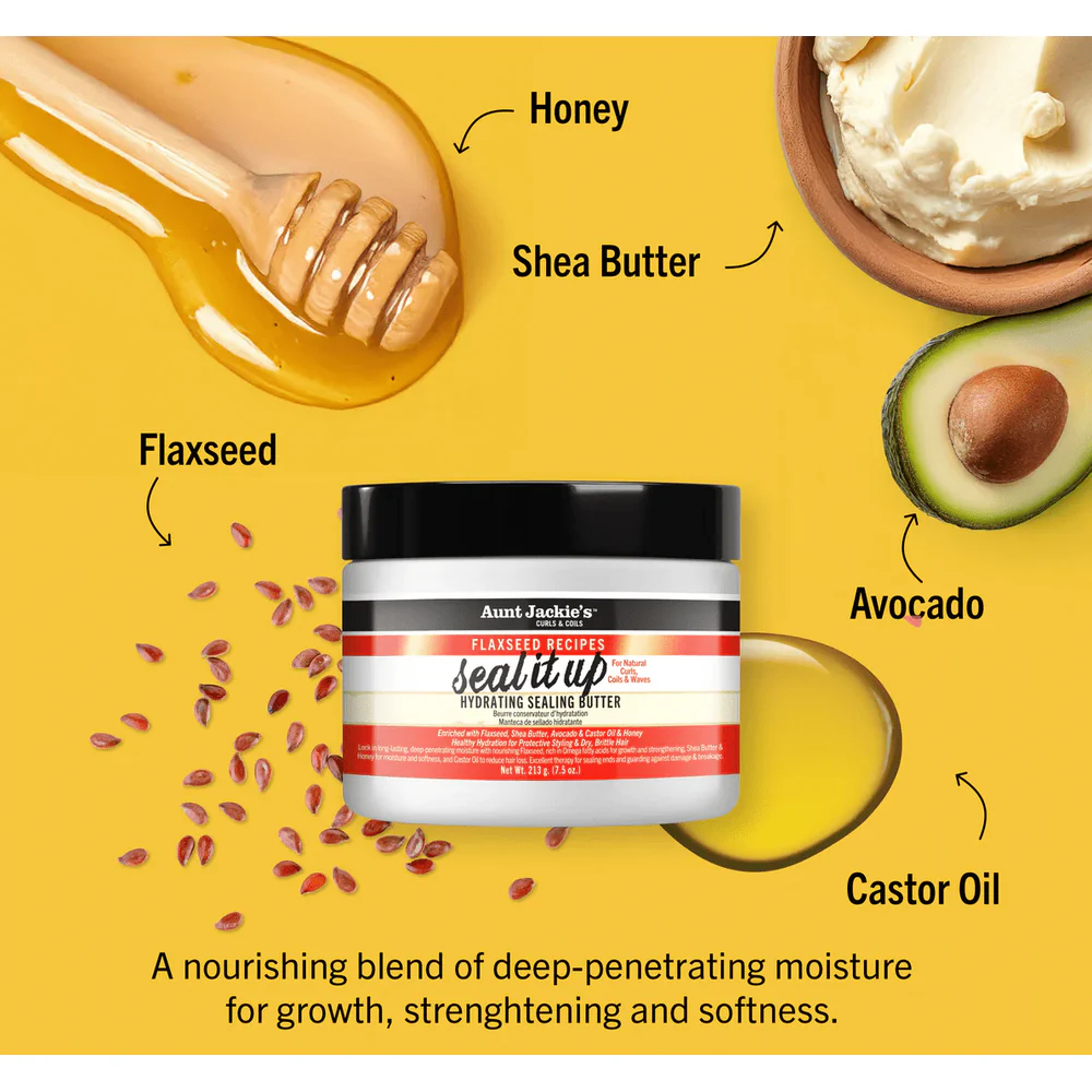Aunt Jackie’s Seal It Up Hydrating Sealing Butter - 7.5 oz - Image 3