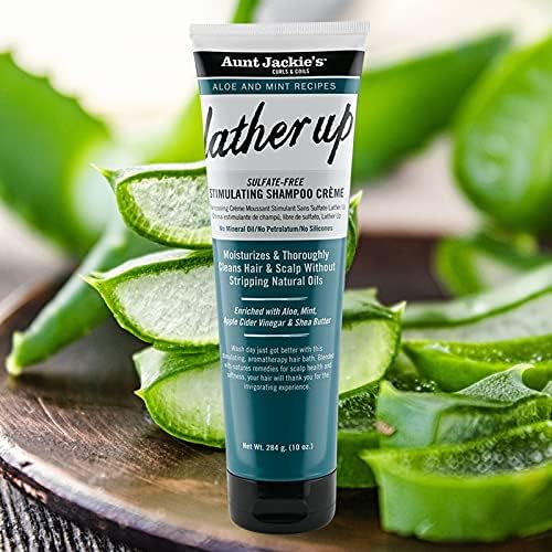 Aunt Jackie's Aloe & Mint Lather Up Shampoo Creme - 10 oz - Image 4